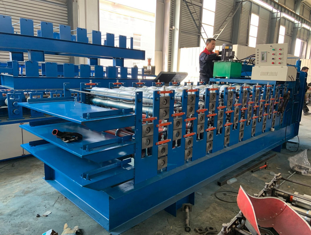 高い生産性の倍のデッキ ロール機械380voltを形作る前の二重層ロール