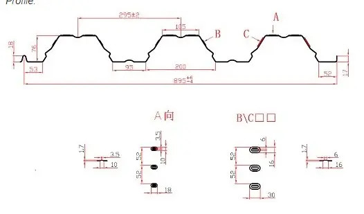 円滑な生産のために45#鋼ロールを持つPLC制御床デッキロール形成機械