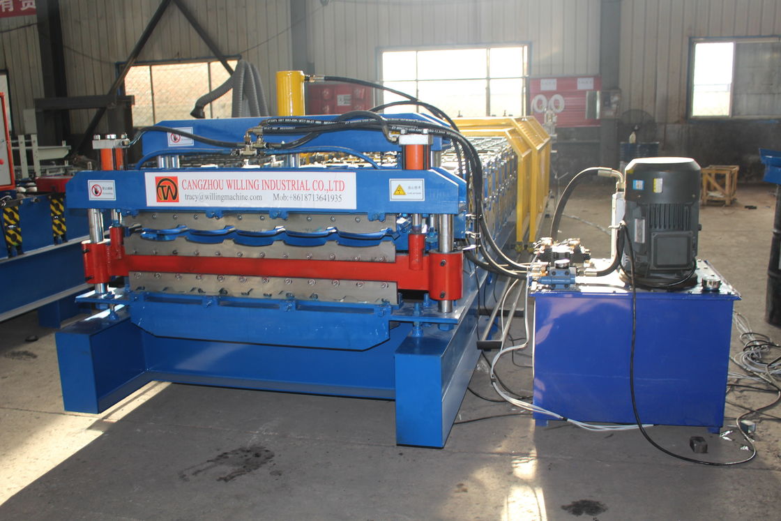 IBR ガラスの二重層屋根シート ロール形成機械 15m/Min