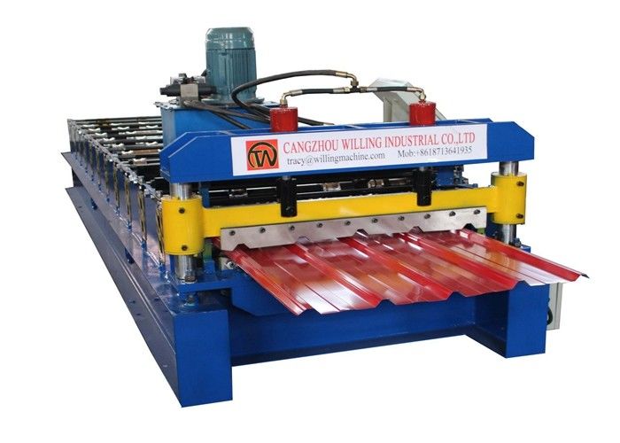 機械11列機械を形作る台形シート ロールを形作る5本の肋骨の屋根ロール