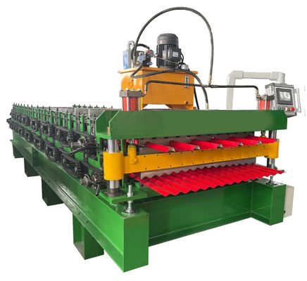 機械を形作るIbrおよび波形の二重層ロールは十分にPlc制御を自動化した