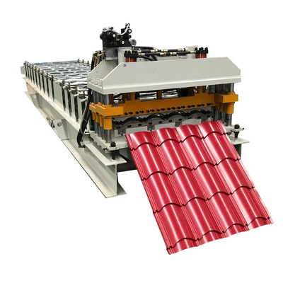 機械機械を形作る屋根によって艶をかけられるタイル ロールを形作る高速840mmのステップ タイル ロール