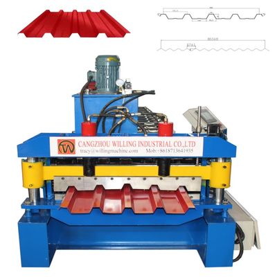 南アフリカ向けにカスタマイズされた686 IBR トラペゾイドと762 波紋型ダブル層屋根シート製造機械