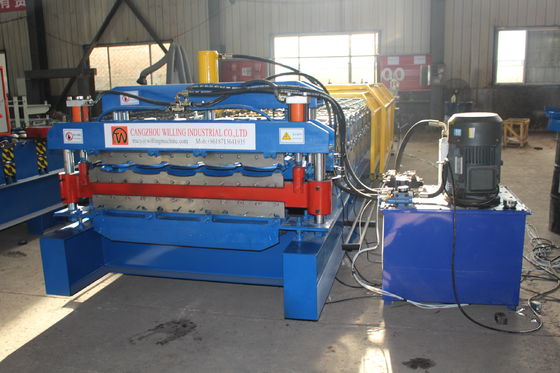 IBR ガラスの二重層屋根シート ロール形成機械 15m/Min