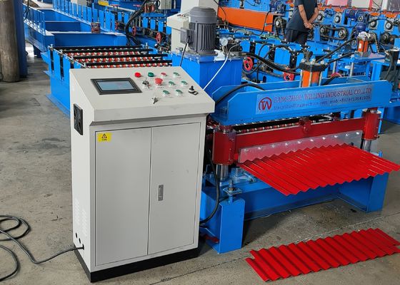 機械を形作る波形の840mmのタッチスクリーンの屋根瓦ロール