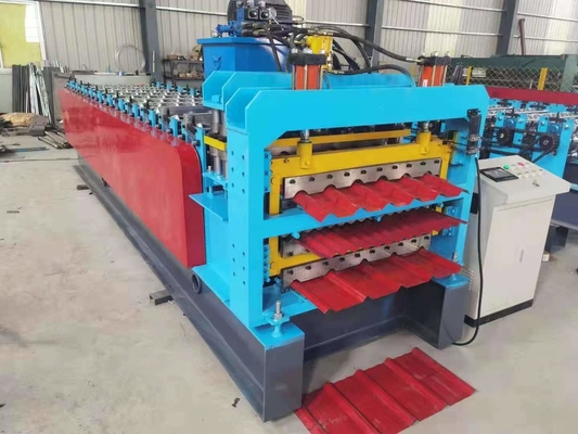 パネル4kw Ibrの屋根機械は金属の鋼鉄艶をかけられたタイル シートを3つの層波形を付けた